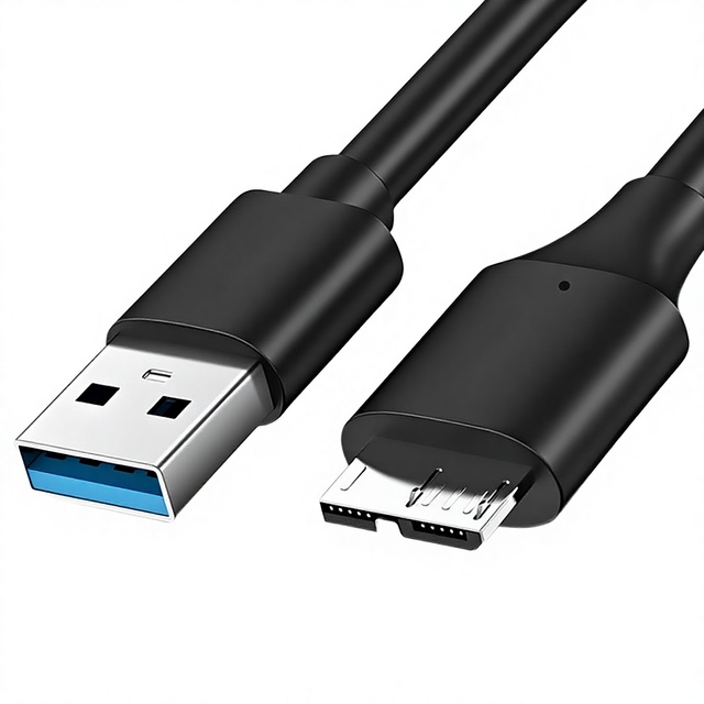 USB 3.0 High-Speed Data Cable for External Hard Drive Enclosure with USB-A to Micro-B Connectors (Copper)