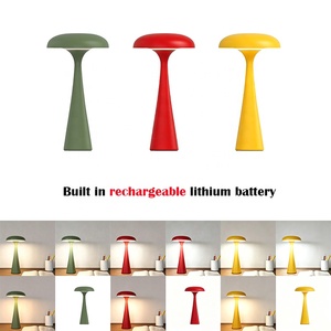 Rechargeable Mushroom <b>LED</b> Table Lamp Built-in Lithium Battery Wireless Bedside Night <b>Light</b> For Bedroom <b>Bar</b> Desktop Decor - Product Image 1