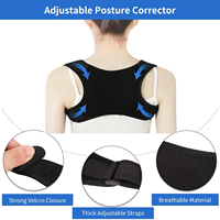 Ceinture de soutien dorsale ergonomique respirante à 8 sangles croisées avec 4 baleines métalliques pour la prévention de la cyphose