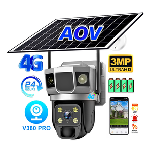 3MP 8W Solar Panel <b>Wireless</b> PTZ Security <b>Camera</b> 4G AOV All Time On Video 8000mAh Battery Farm Solar Network Monitoring <b>Camera</b> - Product Image 1