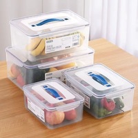 Boîte de rangement hermétique en plastique de qualité alimentaire pour réfrigérateur, organisateur commercial pour la conservation et l'emballage des fruits de mer