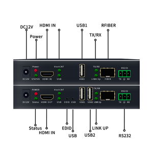 Bitvisus 4K60 công nghiệp duy nhất chế độ 30Km LC để LC <span class=keywords><strong>KVM</strong></span> Transmitter Receiver HDMI sợi Extender - Product Image 2