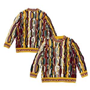 Ottoknit <span class=keywords><strong>Coogi</strong></span>风格毛衣-90年代复古拼色<span class=keywords><strong>Coogi</strong></span>毛衣针织，男士图案大胆 - Product Image 4