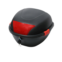 Boîte à bagages universelle pour moto 60L en plastique PP, coffre de rangement arrière robuste avec capacité de charge accrue