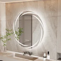 Baleeston Miroir mural rond à DEL Miroirs de bain antibuée