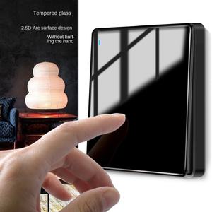 Interrupteur mural auto-bloquant en verre trempé, prise murale universelle avec protection IP37 et isolation ignifuge - Product Image 6