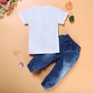 Ensemble de vêtements décontractés pour enfants, manches courtes, vente en gros, vêtements d'été pour bébés et enfants, vêtements pour garçons - Product Image 2