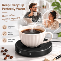 Mug Pintar Penghangat Otomatis untuk Dapur, Gadget Kamar Tidur, Mug Pengontrol Suhu, Ide Bisnis untuk Memulai Usaha, Set dengan Bantalan Penghangat