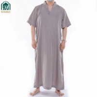 Vêtements islamiques Arabie Thobe Arabe Jubba pour Homme Homme Thobe Islamique Gamis Robe Musulmane Pyjama