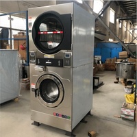 Lavadora y Secadora Automática que Funciona con Monedas, Fácil de Operar, con Capacidad de 15-25 kg, Certificación CE, para Lavandería