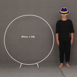 Arche de mariage <span class=keywords><strong>en</strong></span> <span class=keywords><strong>fer</strong></span> forgé de 2 m, nouvelle, pour extérieur, pelouse, mariage argenté, demi-<span class=keywords><strong>cercle</strong></span>, support à fleurs - Product Image 6