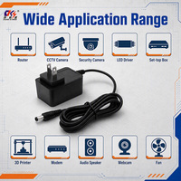 Fuente de Alimentación de Pared AC/DC Personalizable de 12V 1A con Enchufe Estadounidense para Router, Decodificador, Almohada de Masaje, Suministro Directo de Fábrica