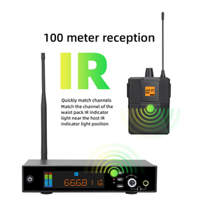 Sistema di monitoraggio in-ear wireless con commutazione stereo/mono, ingresso e uscita XLR <span class=keywords><strong>RCA</strong></span> per palcoscenico - Product Image 1