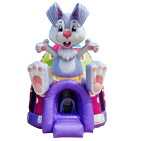 Château gonflable KARRY en PVC, motif lapin, taille personnalisée, château de saut commercial pour enfants
