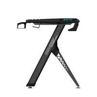 Prix d'usine de haute qualité LED-Lit extensible PC Gaming Desk Carbone Surface Bois Métal Matériel pour les joueurs