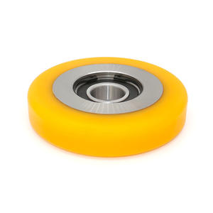 Polea Guía de Alta Carga de 300 kg con Rodamiento 6205, Polea de Correa Recubierta de Goma, Rodillo de Correa Plana, Rodillo Guía para Grúa, Material de Nailon Plástico - Product Image 2