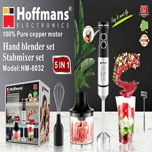 <span class=keywords><strong>Batidora</strong></span> de Inmersión Hoffmans HM-8032 de 1000W 5 en 1 con Espumador de Leche Especializado y Cuchillas Reforzadas para una Cocina Versátil - Product Image 5