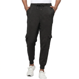 Pantalones Deportivos Casuales para Hombre, Color Naranja, Cintura Elástica con Cordón, Bolsillos Tipo Cargo, Tejido de Algodón de Peso Medio, Estilo Otoñal - Product Image 4