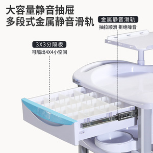 Wholesale beauty salon <b>trolleys</b>, beauty <b>trolleys</b> with drawers, plastic instrument and <b>tool</b> carts, storage racks - Product Image 4