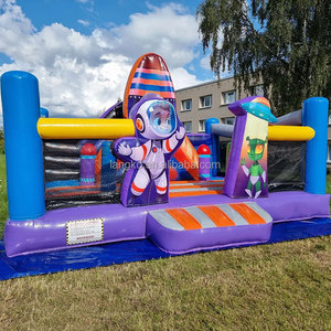 Casa Inflable Comercial con Temática Espacial, Tobogán Inflable Único para Alquiler - Product Image 3