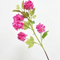 Ranting Bunga Hydrangea Sutra Buatan, Bunga Viburnum Snowball Palsu untuk Dekorasi Latar Belakang Pernikahan, Rumah, Hotel