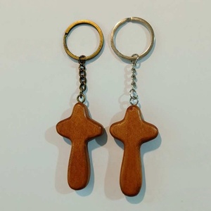 Mini llavero de Cruz de Jesús de madera, regalo cristiano, artículos religiosos, <span class=keywords><strong>DIY</strong></span> crucifijo, llaveros, bolsos, dijes, collar, accesorios de joyería - Product Image 3
