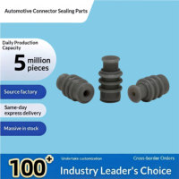Connecteur de câblage automobile étanche avec joint annulaire en caoutchouc, capuchon de protection creux en silicone