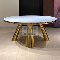 Tables rondes modernes en acier inoxydable pour mariages, hôtels, banquets et événements