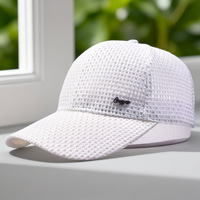 Gorra de béisbol informal y versátil con visera hueca, de color sólido, transpirable, de malla, con protección solar