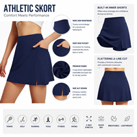 Falda de Tenis de Cintura Alta para Mujer con Shorts Integrados, Falda Deportiva para Golf, Yoga y Running, con Logotipo Personalizado