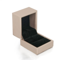 Caja de Joyería de Papel Perlado de Lujo con Logotipo Personalizado, Caja de Regalo con Bisagras para Anillos y Aretes