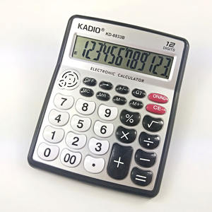 เครื่องคิดเลขตั้งโต๊ะเดกซิน 12 หลักหน้าจอขนาดใหญ่ขนาดกลางแหล่งจ่ายไฟคู่ใช้งานทั่วไปในสำนักงาน - Product Image 5