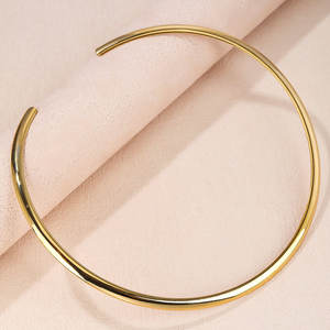 Collana Girocollo da <span class=keywords><strong>Donna</strong></span> in Acciaio al Titanio Placcato <span class=keywords><strong>Oro</strong></span> 18K, Gioielli alla Moda - Product Image 2