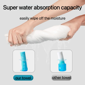 Nhà máy trực tiếp 60g bông dùng một lần sấy tóc khăn không dệt kỹ thuật để sử dụng nhà cho Thẩm mỹ viện & cửa hàng cắt tóc - Product Image 4