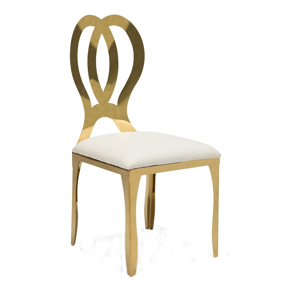Золото банкетный ресторана кафе из нержавеющей стали со знаком бесконечности для отдыха обеденный стул бабочка для свадьбы