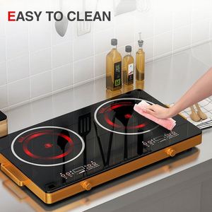 Table de cuisson à induction double de haute qualité 3500W, cuisinière électrique infrarouge radiante - Product Image 4