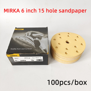 <span class=keywords><strong>Mirka</strong></span> 6 pollici 150mm carta abrasiva a secco per auto 100 fogli 80 120 180 240 320 400 500 <span class=keywords><strong>abrasivi</strong></span> a grana - Product Image 3