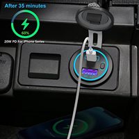 12v-24v voiture moto double chargeur USB QC 3.0 + PD type-c prise de charge rapide