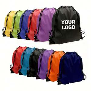 Personalized <b>Drawstring</b> <b>Backpack</b> Recyclable Polyester Sports Bag for Daily Shopping Advertising Folding Design-Medium - Product Image 1