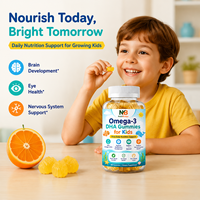 Fournisseur direct d'usine, gommes à mâcher Omega-3 DHA sans OGM et sans gluten pour enfants, pour la mémoire et la concentration