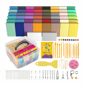 Argile à <span class=keywords><strong>modeler</strong></span> pour enfants kits de démarrage de bricolage, argile modèle cuite au <span class=keywords><strong>four</strong></span> argile polymère 50 couleurs pour les enfants - Product Image 1