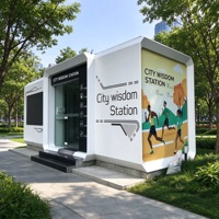 Cabine modulaire autonome 5G intelligente en structure acier préfabriquée pour station urbaine et zone scénique de parc
