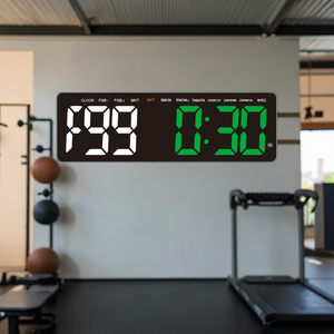 محمول كبير رقمي LED للياقة البدنية التدريب على مدار الساعة صالة الألعاب الرياضية متعددة الوظائف داخلي المنزل صالة الألعاب الرياضية الموقت تجريب الفاصل - Product Image 6