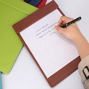 Nhà Máy trình bày thư mục bán buôn tùy chỉnh Khuyến mãi giá rẻ A4 PU da thư mục clipboard hardboard hồ sơ Clip tập tin notepad - Product Image 4