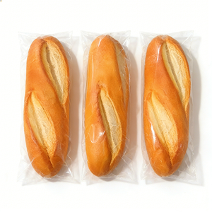21cm Long French Bread Simulation Food Model Cracks Two Sections Chocolate Original Flavor Display Props Windows Set Plastic - Product Image 1