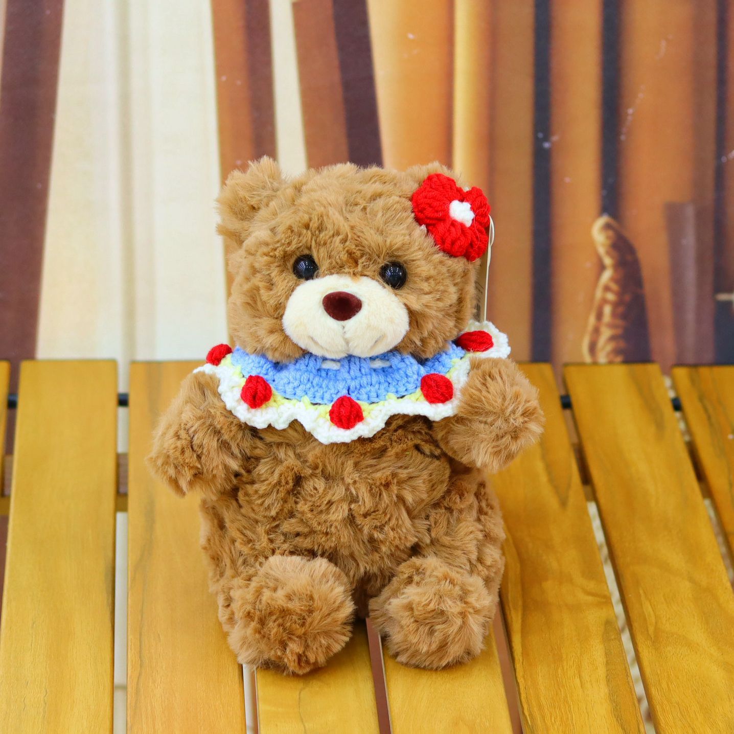 style bavoir marron ours