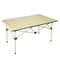 Table pliante longue et pratique en plein air pour rouleau d'oeufs noirs Table de pique-nique pour barbecue voiture et voyage sur la route
