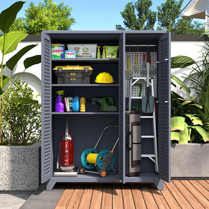 <span class=keywords><strong>Armoire</strong></span> <span class=keywords><strong>de</strong></span> rangement extérieure 1200x1200x500 |   <span class=keywords><strong>Armoire</strong></span> <span class=keywords><strong>de</strong></span> rangement <span class=keywords><strong>pour</strong></span> outils <span class=keywords><strong>de</strong></span> <span class=keywords><strong>jardin</strong></span>, étanche et résistante au soleil, avec 3 portes à persiennes, <span class=keywords><strong>pour</strong></span> patio et cour - Product Image 2