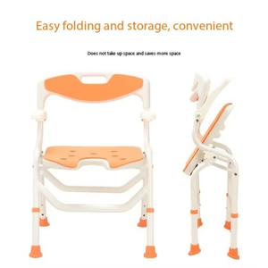 Bath Safety Rotatable Foldable Backrest Aluminium Shower Chair Seat for Elderly and Disabled - Product Image 2