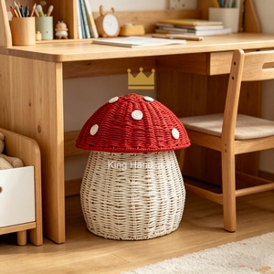 Cesta de Almacenamiento de Seagrass Hecha a Mano al por Mayor con Tapa para Organizador de Juguetes de Guardería Temática Bosque, de Vietnam - Product Image 1
